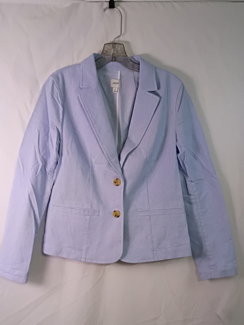 J.Crew Light Blue Seersucker Stripe Blazer